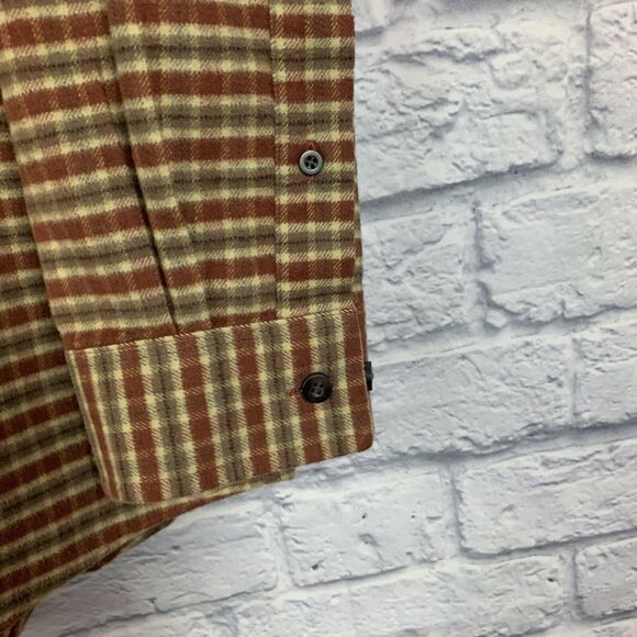 LL Bean‎ Men Long Sleeve Multicolor Check Flannel Button Shirt XL X-Large TALL - Picture 4 of 7